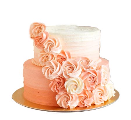 3Kg 2 Tier Peach Cream Cake cake delivery Delhi