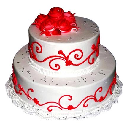 3Kg 2 Tier Wedding Cake cake delivery Delhi